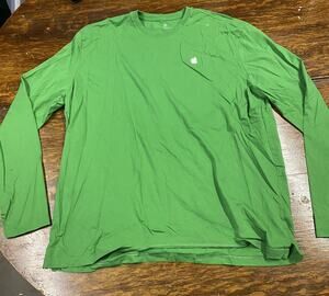 Apple Shirt Mens Extra Large Green Long Sleeve Pullover T Crew Neck